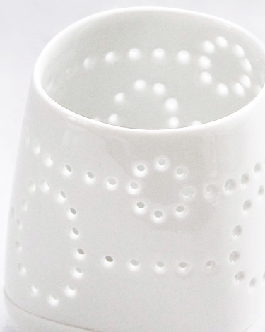 Detail - Lichtspiel / Teelicht Porzellan | © Mira Möbius - Porzellan und Produktdesign